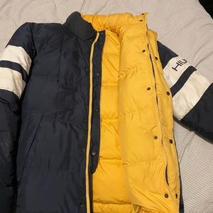 Tommy Hilfiger Retro Reversible Navy/Yellow Puffer Jacket - Men’s SIZE M